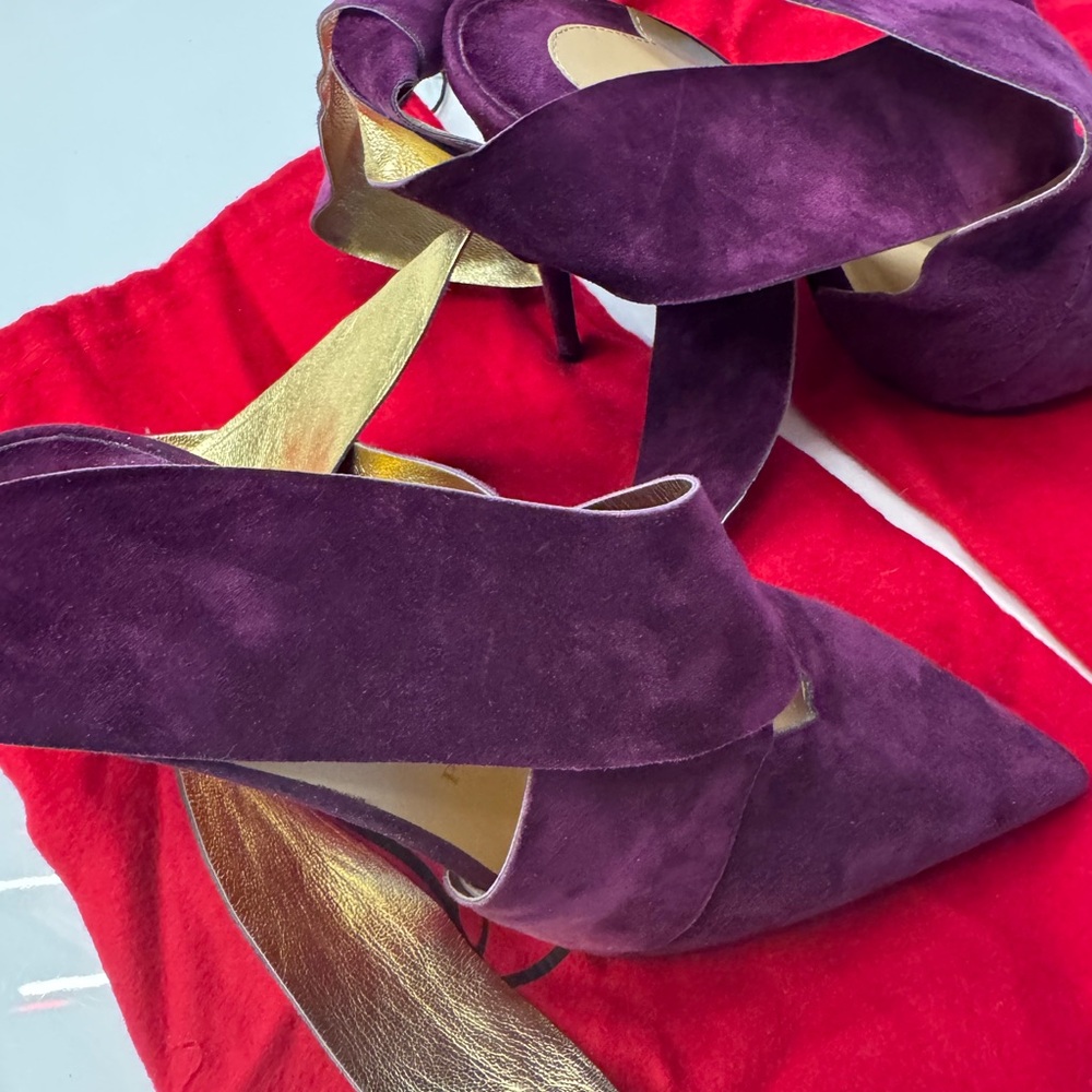 Christian Louboutin Burgundy Heeled Boots - Picture 4 of 13